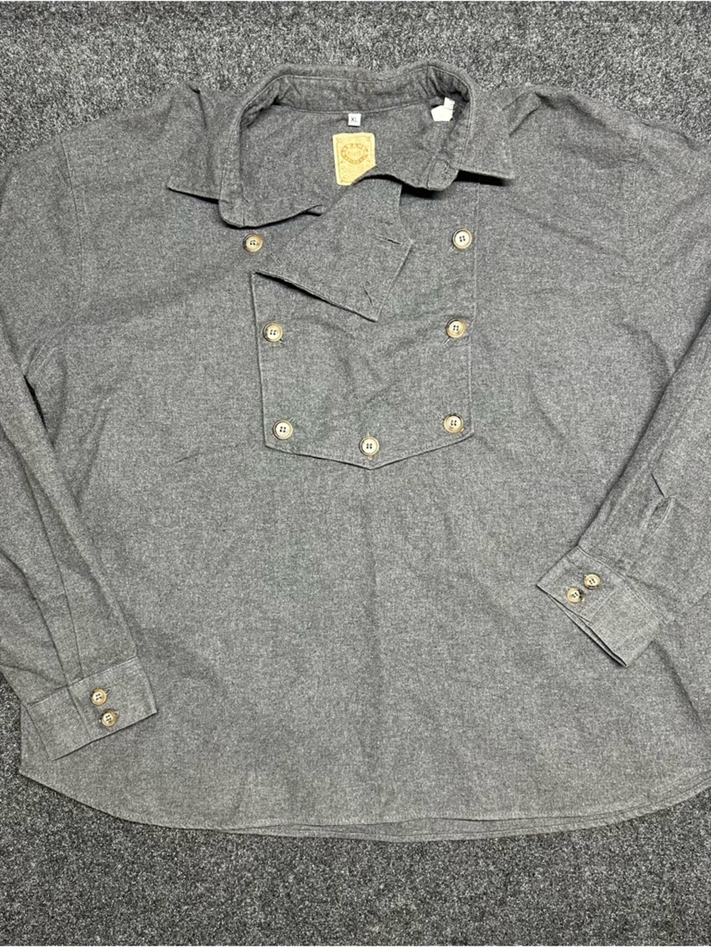 Vintage Cowboy Bib front Shirt Frontier Western Reenactment Historical Cosplay